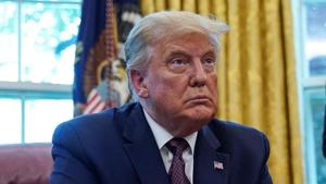 US President Donald President Trump faces reporters after it was announced Bahrain has joined the United Arab Emirates in striking an agreement to normalize relations with Israel during a brief appearance in the Oval Office at the White House.(REUTERS) US President Donald President Trump faces reporters after it was announced Bahrain has joined the United Arab Emirates in striking an agreement to normalize relations with Israel during a brief appearance in the Oval Office at the White House.(REUTERS)