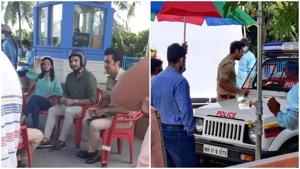 Ranbir Kapoor seen in Mumbai on shoot sets. Ranbir Kapoor seen in Mumbai on shoot sets.
