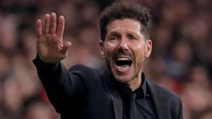 Atletico Madrid coach Diego Simeone reacts.(REUTERS) Atletico Madrid coach Diego Simeone reacts.(REUTERS)