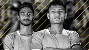 Sweden Fernandes and Lalawmpuia.(Image Courtesy: HyderabadFC) Sweden Fernandes and Lalawmpuia.(Image Courtesy: HyderabadFC)