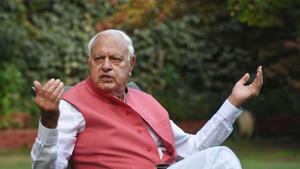 NC chief Farooq Abdullah at his residence in Srinagar (Photo by Waseem Andrabi / Hindustan Times) NC chief Farooq Abdullah at his residence in Srinagar (Photo by Waseem Andrabi / Hindustan Times)