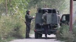 The exchange of firing was going on and details were awaited, the official said.(ANI Twitter) The exchange of firing was going on and details were awaited, the official said.(ANI Twitter)
