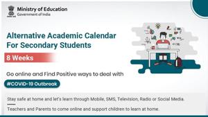 An 8-week alternative academic calendar for classes 9 to 12.(twitter/@DrRPNishank) An 8-week alternative academic calendar for classes 9 to 12.(twitter/@DrRPNishank)