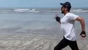 Anil Kapoor in his latest fitness video. Anil Kapoor in his latest fitness video.