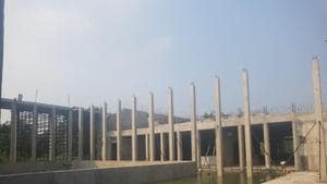 The under-construction museum in Agra.(HT Photo.)