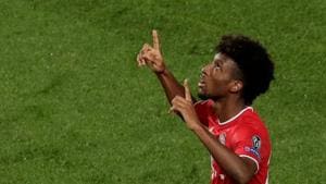 FILE PHOTO: Soccer Football - Champions League - Final - Bayern Munich v Paris St Germain - Estadio da Luz, Lisbon, Portugal - August 23, 2020 Bayern Munich's Kingsley Coman celebrates scoring their first goal Manu Fernandez/Pool via REUTERS/File Photo(REUTERS) FILE PHOTO: Soccer Football - Champions League - Final - Bayern Munich v Paris St Germain - Estadio da Luz, Lisbon, Portugal - August 23, 2020 Bayern Munich's Kingsley Coman celebrates scoring their first goal Manu Fernandez/Pool via REUTERS/File Photo(REUTERS)