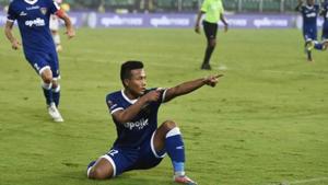 Jeje Lalpekhlua is a forward in the Indian men’s football team and one of Mizoram’s most prominent figures.(PTI) Jeje Lalpekhlua is a forward in the Indian men’s football team and one of Mizoram’s most prominent figures.(PTI)