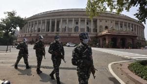 A view of Parliament.(Sanjeev Verma/HT Photo)