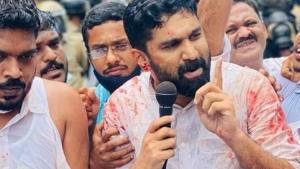Kerala Congress MLA VT Jayaraman demanded the resignation of KT Jaleel after NIA questioned him in the Kerala gold smuggling case.(SOURCED) Kerala Congress MLA VT Jayaraman demanded the resignation of KT Jaleel after NIA questioned him in the Kerala gold smuggling case.(SOURCED)
