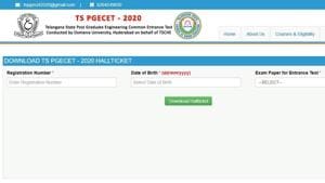 TSPGECET admit card 2020.(Screengrab) TSPGECET admit card 2020.(Screengrab)