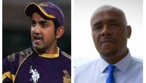 Gautam Gambhir and Ian Bishop(HT Collage) Gautam Gambhir and Ian Bishop(HT Collage)