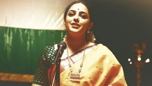 Nithya Menen in the poster of Gamanam. Nithya Menen in the poster of Gamanam.