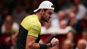 Italy's Matteo Berrettini reacts during his semi final match against Austria's Dominic Thiem.(REUTERS) Italy's Matteo Berrettini reacts during his semi final match against Austria's Dominic Thiem.(REUTERS)