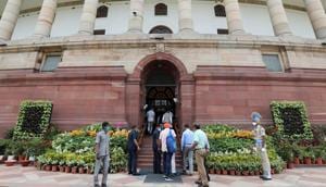 Parliament officials said lawmakers would be encouraged to undergo a fresh round of RT-PCR tests and that more intensive sanitisation of the chambers and Parliament building is happening.(Bloomberg) Parliament officials said lawmakers would be encouraged to undergo a fresh round of RT-PCR tests and that more intensive sanitisation of the chambers and Parliament building is happening.(Bloomberg)
