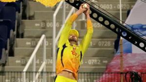 Faf du Plessis takes a stunner.(CSK/Twitter) Faf du Plessis takes a stunner.(CSK/Twitter)