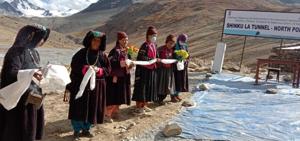The 13.5-km Shinku La Tunnel will connect the Union Territory of Ladakh with tribal Lahaul and Spiti district of Himachal Pradesh.(HT Photo) The 13.5-km Shinku La Tunnel will connect the Union Territory of Ladakh with tribal Lahaul and Spiti district of Himachal Pradesh.(HT Photo)