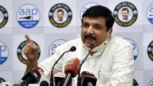 Senior AAP leader and Rajya Sabha member Sanjay Singh(Sanjeev Verma/HT photo) Senior AAP leader and Rajya Sabha member Sanjay Singh(Sanjeev Verma/HT photo)