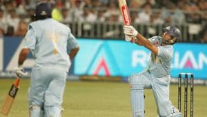 India's Yuvraj Singh hits six sixes off Stuart Broad of England in one over.(Getty Images) India's Yuvraj Singh hits six sixes off Stuart Broad of England in one over.(Getty Images)