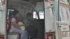 Coronavirus patient have been made to wait for hours in ambulances before they are admitted to hospitals.(HT Photo/Representative) Coronavirus patient have been made to wait for hours in ambulances before they are admitted to hospitals.(HT Photo/Representative)