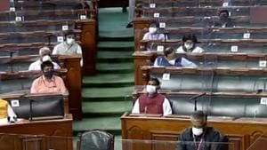 Parliamentarians in the Rajya Sabha during the ongoing Monsoon Session of Parliament, at Parliament House in New Delhi.(PTI) Parliamentarians in the Rajya Sabha during the ongoing Monsoon Session of Parliament, at Parliament House in New Delhi.(PTI)