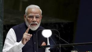 Prime Minister Narendra Modi addresses the 74th session of the United Nations General Assembly, Sept. 27, 2019, at the United Nations headquarters.(AP/ File photo) Prime Minister Narendra Modi addresses the 74th session of the United Nations General Assembly, Sept. 27, 2019, at the United Nations headquarters.(AP/ File photo)