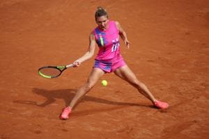 Romania’s Simona Halep in action.(REUTERS) Romania’s Simona Halep in action.(REUTERS)