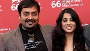 Anurag Kashyap poses with Mahie Gill. Anurag Kashyap poses with Mahie Gill.