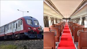 Nepal’s Janakpur locals rejoice as they welcome a modern train after nearly a decade(Twitter/KonkanRailway) Nepal’s Janakpur locals rejoice as they welcome a modern train after nearly a decade(Twitter/KonkanRailway)