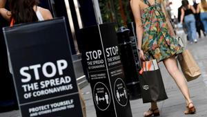 hoppers walk past social distancing signs at the Covent Garden shopping and dining district, amid the spread of the coronavirus disease in London, Britainhoto(Reuters file) hoppers walk past social distancing signs at the Covent Garden shopping and dining district, amid the spread of the coronavirus disease in London, Britainhoto(Reuters file)