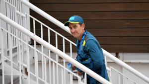 Cricket - First T20 International - England v Australia - Ageas Bowl, Southampton, Britain - September 4, 2020 Australia coach Justin Langer before play Dan Mullan/Pool via REUTERS(REUTERS) Cricket - First T20 International - England v Australia - Ageas Bowl, Southampton, Britain - September 4, 2020 Australia coach Justin Langer before play Dan Mullan/Pool via REUTERS(REUTERS)
