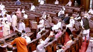 Congress spokesperson Abhishek Manu Singhvi claimed that no bill was passed by the Rajya Sabha.(ANI) Congress spokesperson Abhishek Manu Singhvi claimed that no bill was passed by the Rajya Sabha.(ANI)