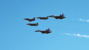 The IAF’s current fleet of five Rafale fighters is fully operational and ready to undertake any mission, the officials cited above said. India ordered 36 Rafale jets from France in a deal worth <span class='webrupee'>₹</span>59,000 crore in September 2016.(Ajay Aggarwal /HT PHOTO) The IAF’s current fleet of five Rafale fighters is fully operational and ready to undertake any mission, the officials cited above said. India ordered 36 Rafale jets from France in a deal worth <span class='webrupee'>₹</span>59,000 crore in September 2016.(Ajay Aggarwal /HT PHOTO)