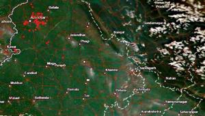 Five to seven fires were spotted in Amritsar district through satellite monitoring between September 13 and 16. Five to seven fires were spotted in Amritsar district through satellite monitoring between September 13 and 16.