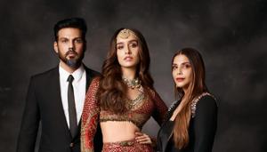 Shraddha Kapoor turns muse designer duo Falguni and Shane Peacock. Shraddha Kapoor turns muse designer duo Falguni and Shane Peacock.