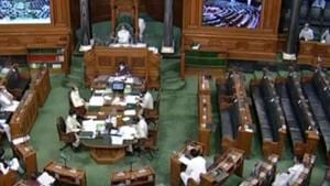 Opposition parties led by Congress boycott Lok Sabha session.(ANI Photo) Opposition parties led by Congress boycott Lok Sabha session.(ANI Photo)
