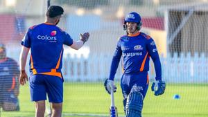 Jasprit Bumrah in training.(Mumbai Indians/Twitter) Jasprit Bumrah in training.(Mumbai Indians/Twitter)