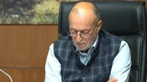 Delhi Lt. Governor Anil Baijal addressing a digital press conference over lockdown amid coronavirus pandemic in New Delhi.(@AamAadmiParty/Twitter File Photo) Delhi Lt. Governor Anil Baijal addressing a digital press conference over lockdown amid coronavirus pandemic in New Delhi.(@AamAadmiParty/Twitter File Photo)