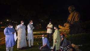 The leaders urged the President to not grant his assent to the proposed legislations and expressed concern over the way farm bills were passed in the Rajya Sabha.(PTI) The leaders urged the President to not grant his assent to the proposed legislations and expressed concern over the way farm bills were passed in the Rajya Sabha.(PTI)