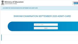 SWAYAM admit card 2020.(Screengrab) SWAYAM admit card 2020.(Screengrab)