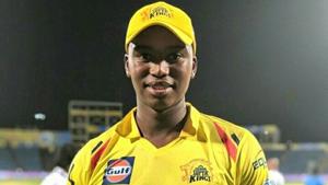 Lungi Ngidi finished with 1/56 from his four overs.(Twitter) Lungi Ngidi finished with 1/56 from his four overs.(Twitter)