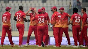 Zimbabwe cricketers celebrate(AFP) Zimbabwe cricketers celebrate(AFP)