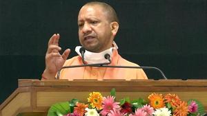 Uttar Pradesh, Aug 25 (ANI): Uttar Pradesh Chief Minister Yogi Adityanath addressing a conference, in Lucknow on Tuesday. (ANI Photo)(ANI) Uttar Pradesh, Aug 25 (ANI): Uttar Pradesh Chief Minister Yogi Adityanath addressing a conference, in Lucknow on Tuesday. (ANI Photo)(ANI)