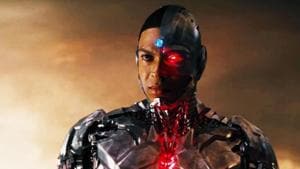Ray Fisher as Cyborg in a still from Justice League.
