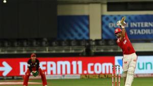 IPL 2020: KL Rahul goes over the top(Kings XI Punjab/Twitter) IPL 2020: KL Rahul goes over the top(Kings XI Punjab/Twitter)