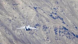 An IAF aircraft flies in the Ladakh region. (Representational Photo/PTI)