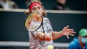 Stefano Tsitsipas in action.Ham(Getty Images) Stefano Tsitsipas in action.Ham(Getty Images)