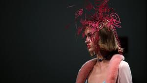 A model presents a creation during fashion week in Milan, Italy, September 23, 2020.(REUTERS) A model presents a creation during fashion week in Milan, Italy, September 23, 2020.(REUTERS)