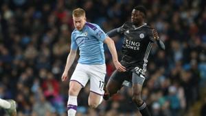 Manchester City's Kevin De Bruyne in action with Leicester City's Wilfred Ndidi.(Action Images via Reuters) Manchester City's Kevin De Bruyne in action with Leicester City's Wilfred Ndidi.(Action Images via Reuters)