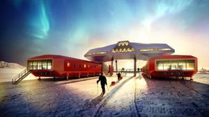 South Korea’s Jang Bogo research station looks like something out of a sci-fi film. New designs keep human comforts in mind so scientists don’t suffer on their long stints on the icy continent.(HBA ARCHITECTS) South Korea’s Jang Bogo research station looks like something out of a sci-fi film. New designs keep human comforts in mind so scientists don’t suffer on their long stints on the icy continent.(HBA ARCHITECTS)
