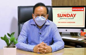 The Union Minister for Health & Family Welfare, Science & Technology and Earth Sciences, Dr. Harsh Vardhan interacting with social media users during Sunday Samvaad-2, in New Delhi.(ANI) The Union Minister for Health & Family Welfare, Science & Technology and Earth Sciences, Dr. Harsh Vardhan interacting with social media users during Sunday Samvaad-2, in New Delhi.(ANI)